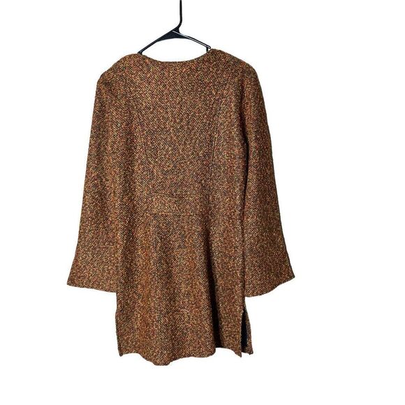 Vintage F.L Malik Tweed Long Line Coat Size M - Picture 9 of 9